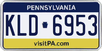 PA license plate KLD6953