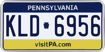 PA license plate KLD6956