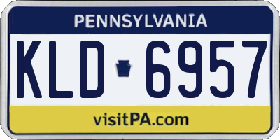 PA license plate KLD6957