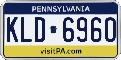 PA license plate KLD6960