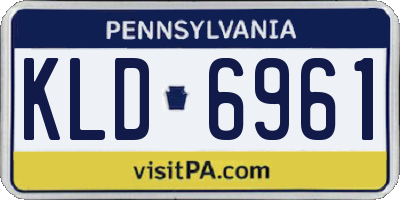 PA license plate KLD6961