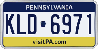 PA license plate KLD6971
