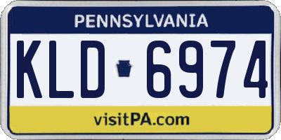 PA license plate KLD6974