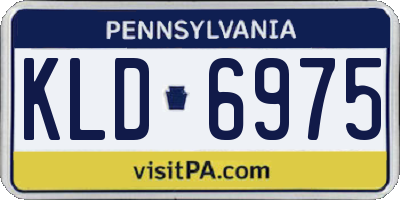 PA license plate KLD6975
