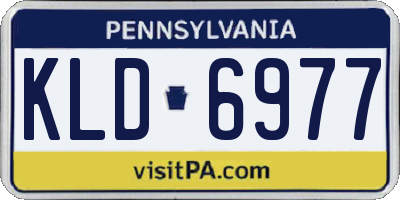 PA license plate KLD6977
