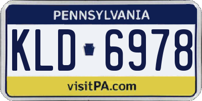 PA license plate KLD6978