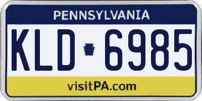 PA license plate KLD6985