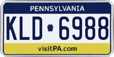 PA license plate KLD6988
