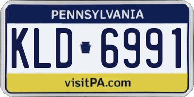 PA license plate KLD6991