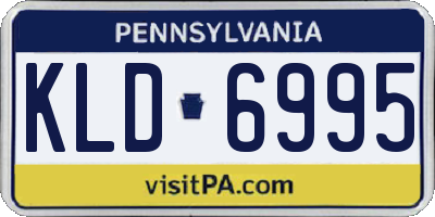 PA license plate KLD6995