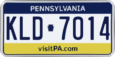 PA license plate KLD7014