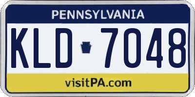 PA license plate KLD7048