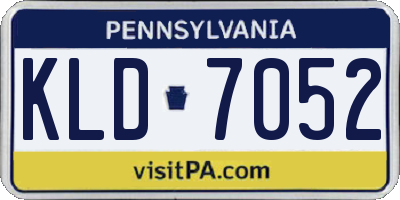PA license plate KLD7052