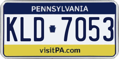 PA license plate KLD7053