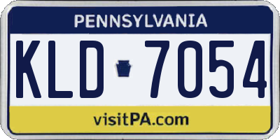 PA license plate KLD7054