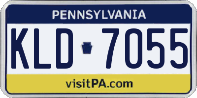 PA license plate KLD7055