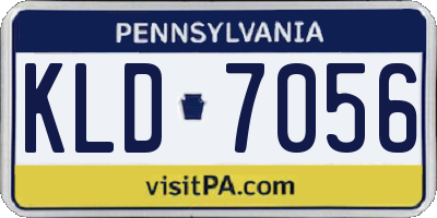 PA license plate KLD7056