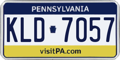 PA license plate KLD7057