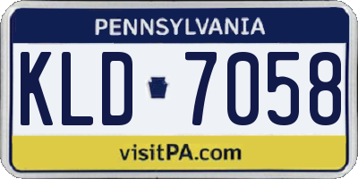 PA license plate KLD7058