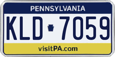 PA license plate KLD7059