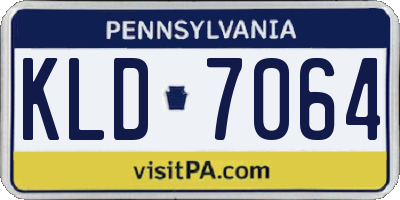 PA license plate KLD7064
