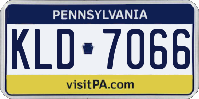 PA license plate KLD7066