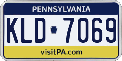 PA license plate KLD7069