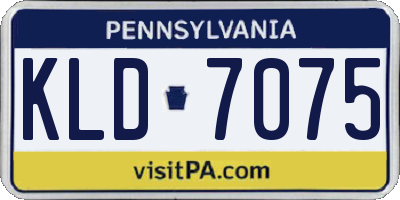PA license plate KLD7075