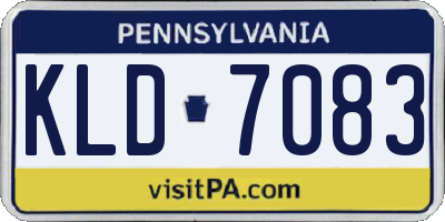 PA license plate KLD7083