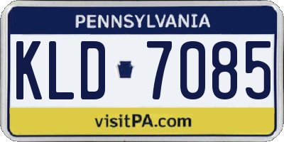 PA license plate KLD7085
