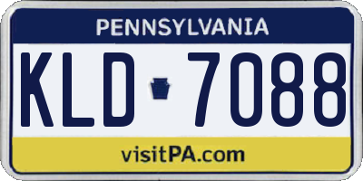 PA license plate KLD7088