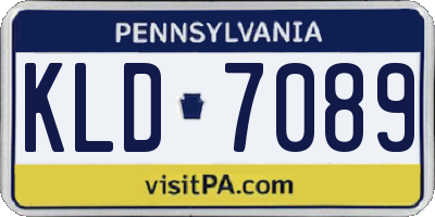 PA license plate KLD7089