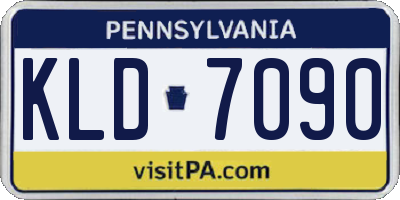 PA license plate KLD7090