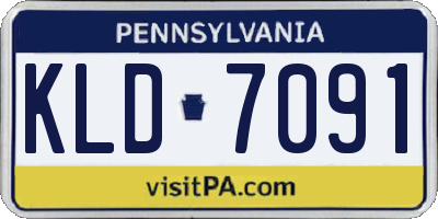 PA license plate KLD7091