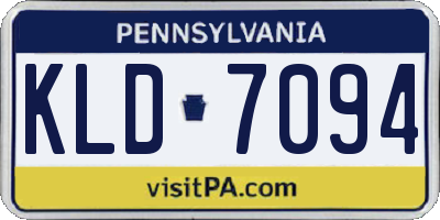PA license plate KLD7094