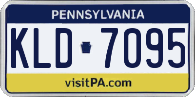 PA license plate KLD7095