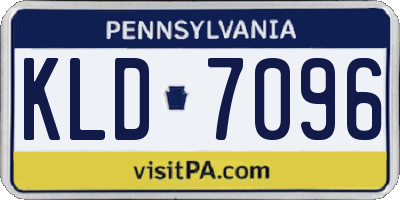 PA license plate KLD7096