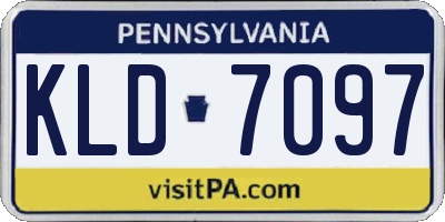 PA license plate KLD7097