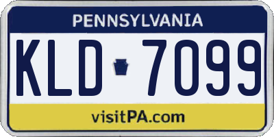 PA license plate KLD7099