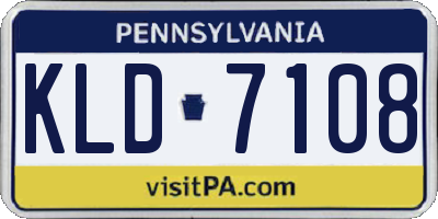 PA license plate KLD7108