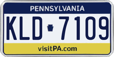 PA license plate KLD7109