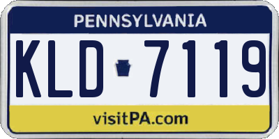 PA license plate KLD7119