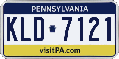 PA license plate KLD7121