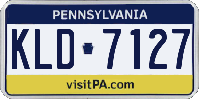 PA license plate KLD7127
