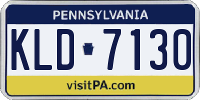PA license plate KLD7130