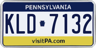 PA license plate KLD7132