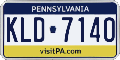 PA license plate KLD7140