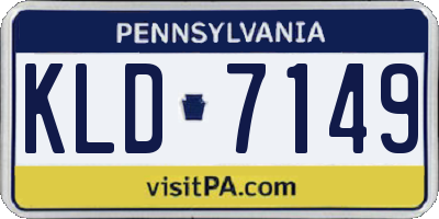 PA license plate KLD7149