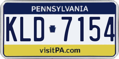 PA license plate KLD7154
