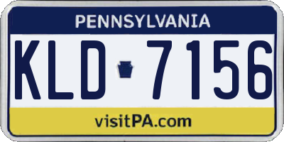 PA license plate KLD7156